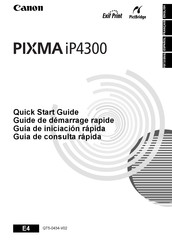Canon PIXMA iP4300 Guide De Démarrage Rapide