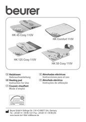 Beurer HK 45 Cosy 110V Mode D'emploi