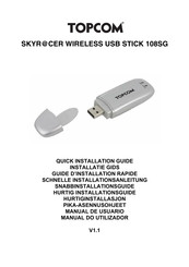 Topcom SKYR@CER WIRELESS USB STICK 108SG Guide D'installation Rapide