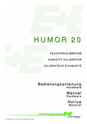 E+E Elektronik HUMOR 20 Notice D'utilisation