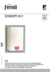 Ferroli ECONCEPT 35 C Instructions D'utilisation