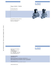 Burkert 5404 Manuel D'utilisation