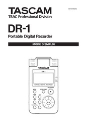 Tascam DR-1 Mode D'emploi