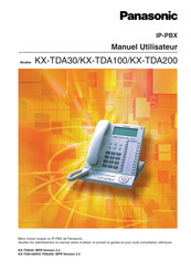 Panasonic KX-TDA30 Manuel Utilisateur