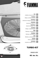 Fiamma TURBO-KIT 98683-059 Instructions De Montage Et Mode D'emploi