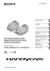 Sony Handycam DCR-SX33E Guide Pratique