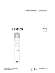 Shure KSM109 Guide De L'utilisateur