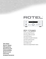 Rotel RSP-1576MKII Manuel De L'utilisateur