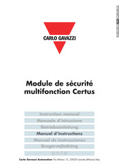 CARLO GAVAZZI Certus CL20D2A Manuel D'instructions