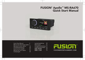 Fusion Apollo MS-RA670 Manuel De Demarrage Rapide