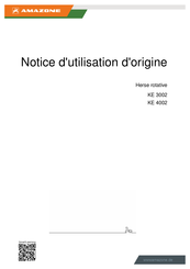 Amazone KE 4002 Notice D'utilisation D'origine