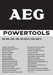 AEG GS 400 Notice Originale