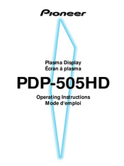 Pioneer PDP-505HD Mode D'emploi