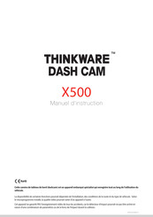 Thinkware X500 Manuel D'instruction