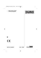 Duro D-DS 280 Mode D'emploi D'origine