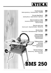 ATIKA BMS 250 Instructions D'utilisation