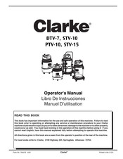 Clarke STV-15 Manuel D'utilisation