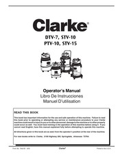 Clarke PTV-10 Manuel D'utilisation