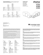 Cambridge Audio MINX X200 Guide D'installation