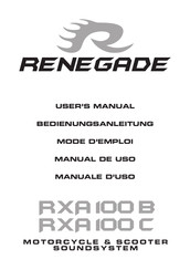 Renegade RXA 100 C Mode D'emploi