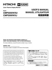 Hitachi CMP5000WXU Manuel Utilisateur