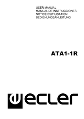 Ecler ATA1-1R Notice D'utilisation