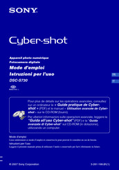 Sony Cyber-shot DSC-S730 Mode D'emploi