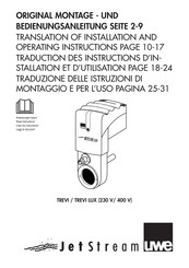 UWE JetSTREAM TREVI Traduction Des Instructions D'utilisation Et D'installation