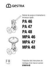 GESTRA PA 47 Instructions De Montage Et De Mise En Service
