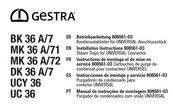 GESTRA DK 36 A/7 Instructions De Montage Et De Mise En Service