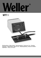 Weller WTT 1 Mode D'emploi