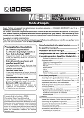 Boss ME-25 Mode D'emploi