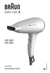Braun Satin Hair 3 HD 380 Mode D'emploi