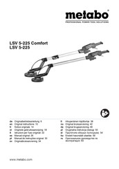 Metabo LSV 5-225 Comfort Notice Originale