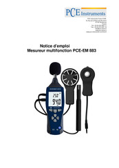 Pce Instruments PCE-EM 883 Notice D'emploi