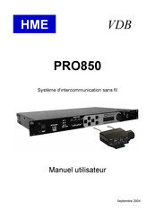 HME PRO850 Manuel Utilisateur