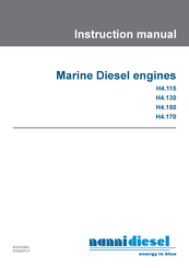 Nanni Diesel H4.115 Manuel D'utilisation