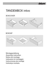 blum TANDEMBOX intivo BOXCOVER Notice De Montage