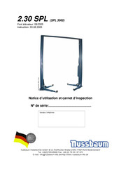 Nussbaum SPL 3000 Notice D'utilisation