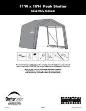 ShelterLogic Peak Shelter Manuel D'assemblage