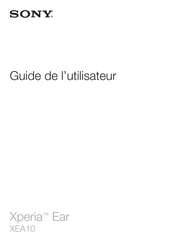 Sony XEA10 Guide De L'utilisateur