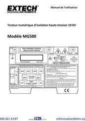 Extech Instruments MG500 Manuel De L'utilisateur