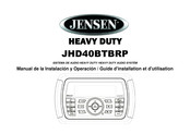 Jensen JHD40BTBRP Guide D'installation Et D'utilisation