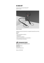 Sennheiser IE 80S BT Notice D'emploi