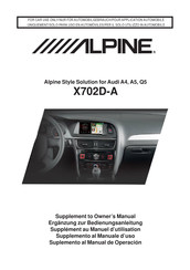 Alpine X702D-A Manuel D'utilisation