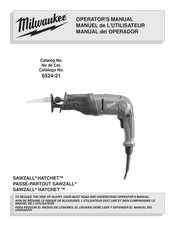 Milwaukee SAWZALL 6524-21 Manuel De L'utilisateur