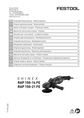 Festool SHINEX RAP 150-21 FE Notice D'utilisation D'origine