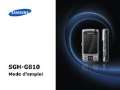 Samsung SGH-G810 Mode D'emploi
