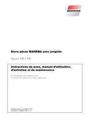 WAREMA PB Manuel D'entretien Et De Maintenance