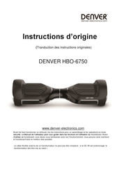 Denver HBO-6750 Instructions D'origine